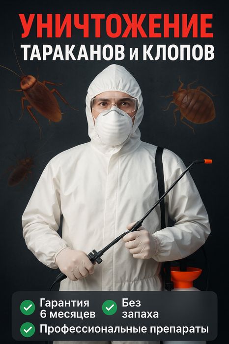 Дизинфекция Клопов Вшей Қандала Таракан