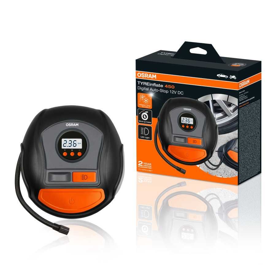 Дигитален компресор за гуми OSRAM TYREINFLATE 450-12V