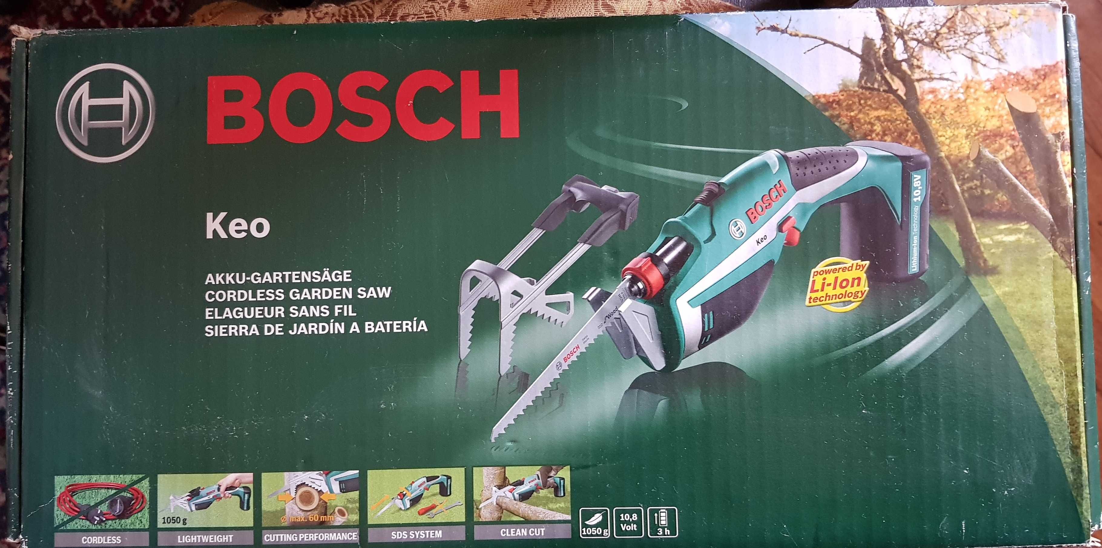 Акумулаторен градински трион Bosch KEO, 10.8 V Li-Ion, 15 см