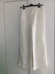 Pantaloni de damă din in noi cu etichetă albi de vară 38