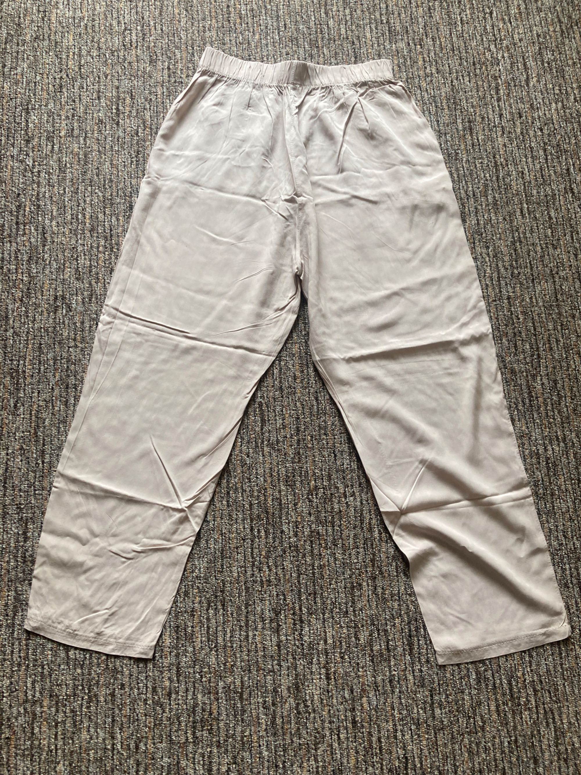 Pantaloni crem subtiri de vara din bumbac, mărimea S/M