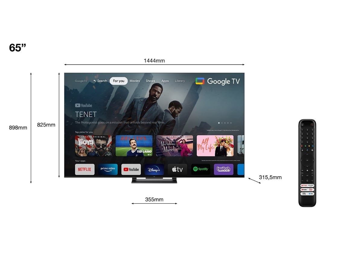 Телевизор TCL 65 C765 QD-Mini LED  144Hz От официального дилера