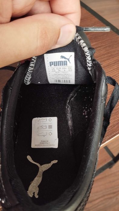 Дамски маратонки Puma размер 36 с камъчета черна кожа