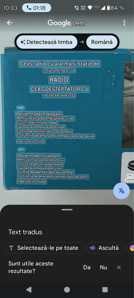 Ceas radio wireless