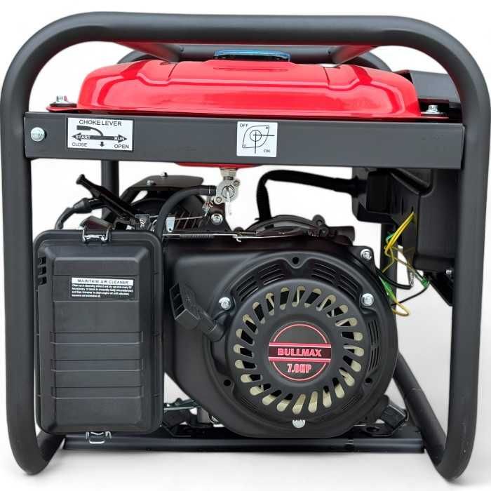 Агрегат за ток 3.5 KW Ръчен Bullmax, Червен, Меден ротор и статор, AVR