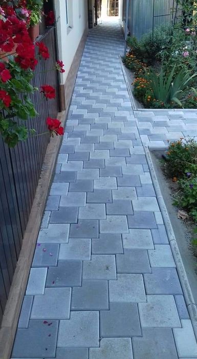 Pavaje pentru casa si gradina Pavele modele diferite romb 3D patrate
