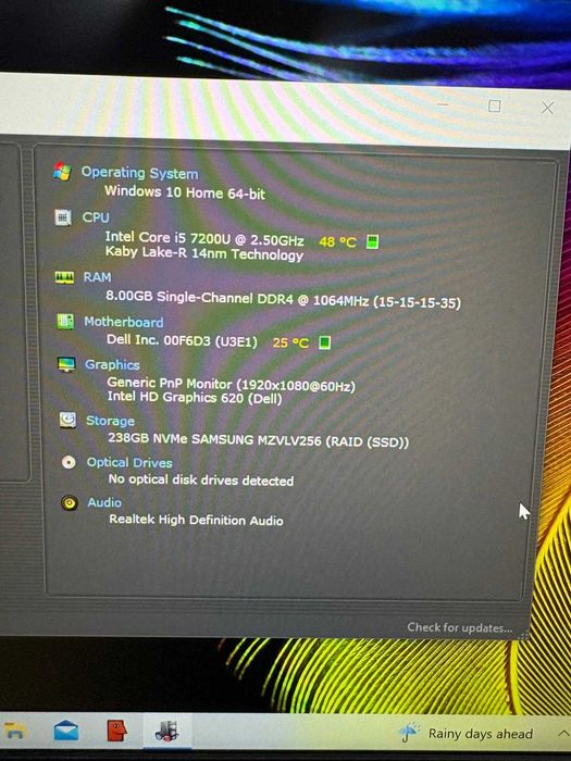 Laptop DELL Latitude 7480 i5 7200U. 8gb ram, 256 NVMe - fara baterie