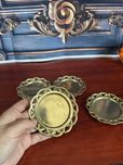 DN723 Set de 4 farfurii de bronz 438g 10,5 cm diametru