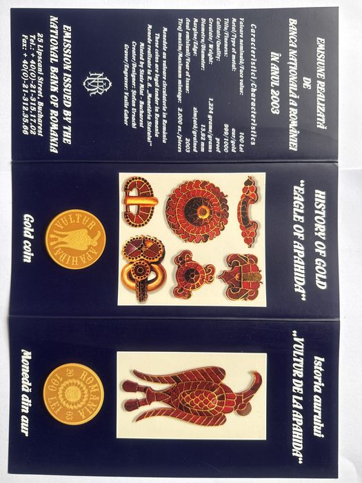 Vand doua monede numismatice din aur