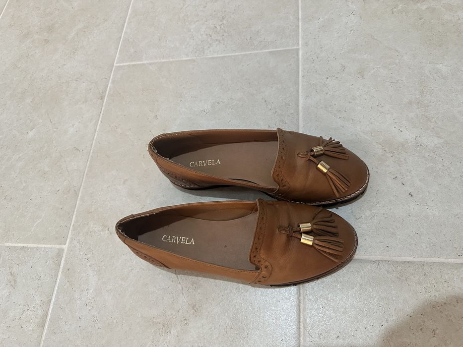 Pantofi balerini din piele naturala