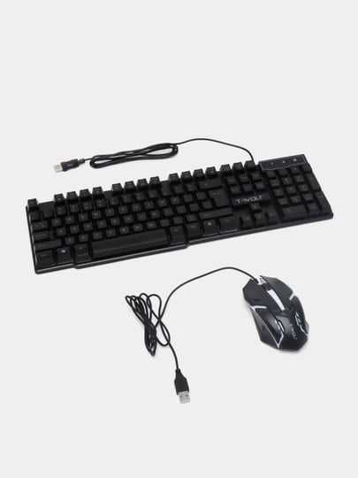 Игровая клавиатура Twolf TF200 c мышка c RGB подцветкой