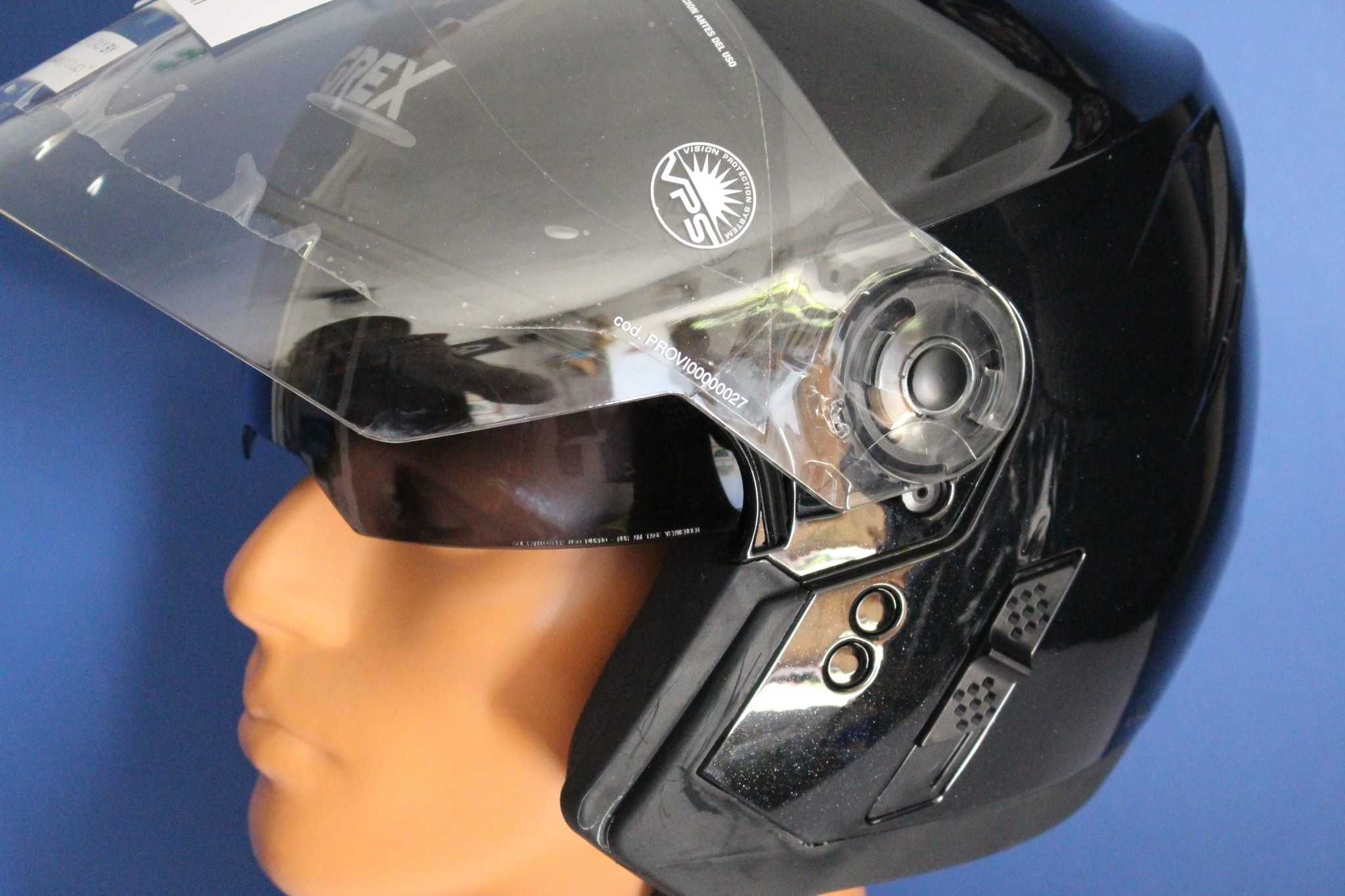 НОВА каска с очила за мотор/скутер на марката Grex