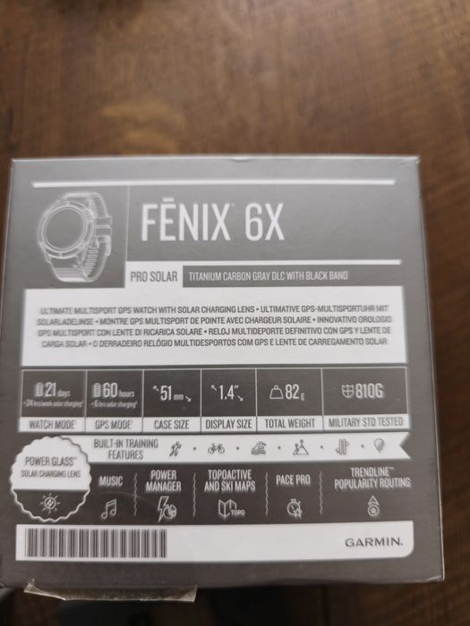 Garmin fenix 6x pro solar titan