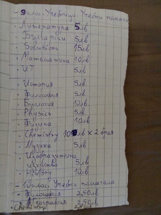 Учебници 6, 7, 8,9, 10клас
