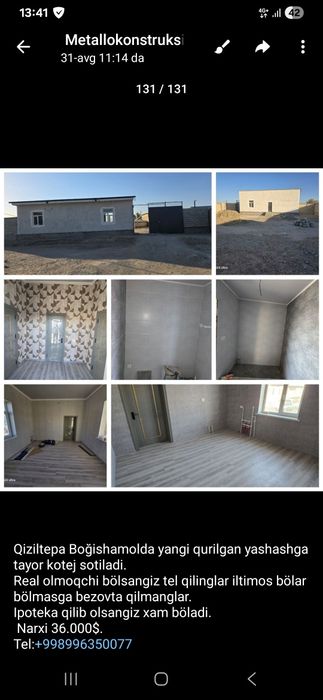 Qiziltepada hovli sotiladi