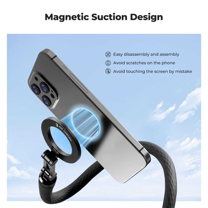 K&F Concept Магнитна гъвкава стойка за телефон, Селфи стик MagSafe