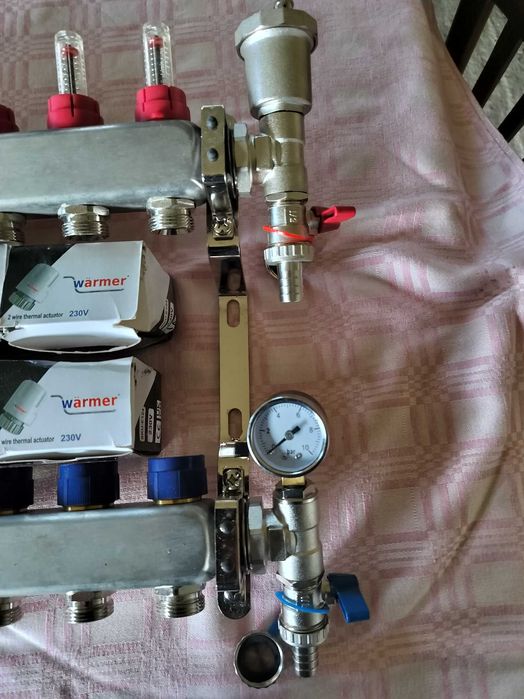 Set distribuitor 1" / 7 circuite pentru incalzire in pardoseala