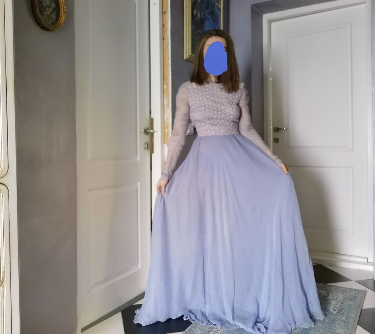 Rochie din voal de matase s
