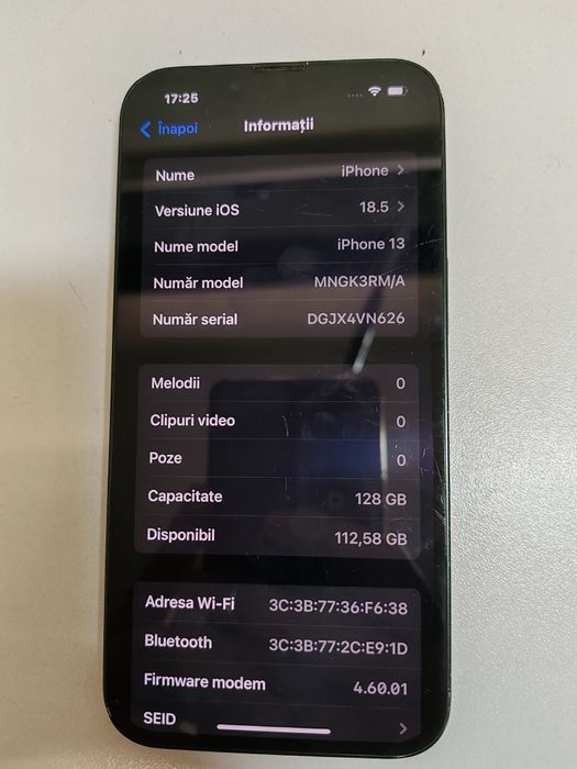 iPhone 13 memorie 128 GB baterie 90% cod unic 1089