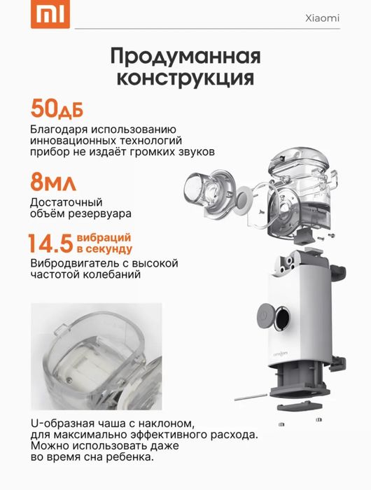 Меш-ингалятор небулайзер Xiaomi Andon VP-M3A