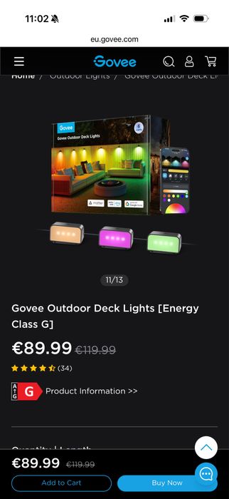 Govee 6 Lights Govee Outdoor Deck Lights