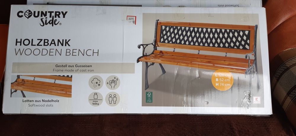 Băncuță cu picioare din fontă