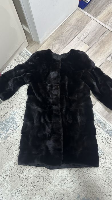 шуба норковая черная
