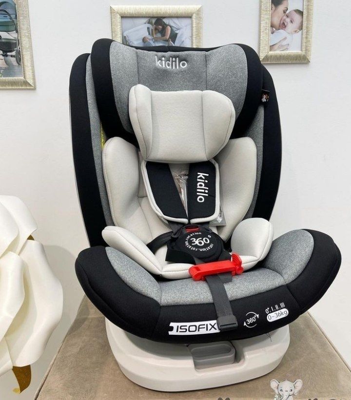 Комфортное детское автокресло isofix 0+ 36 кг крутится на 360 градусов