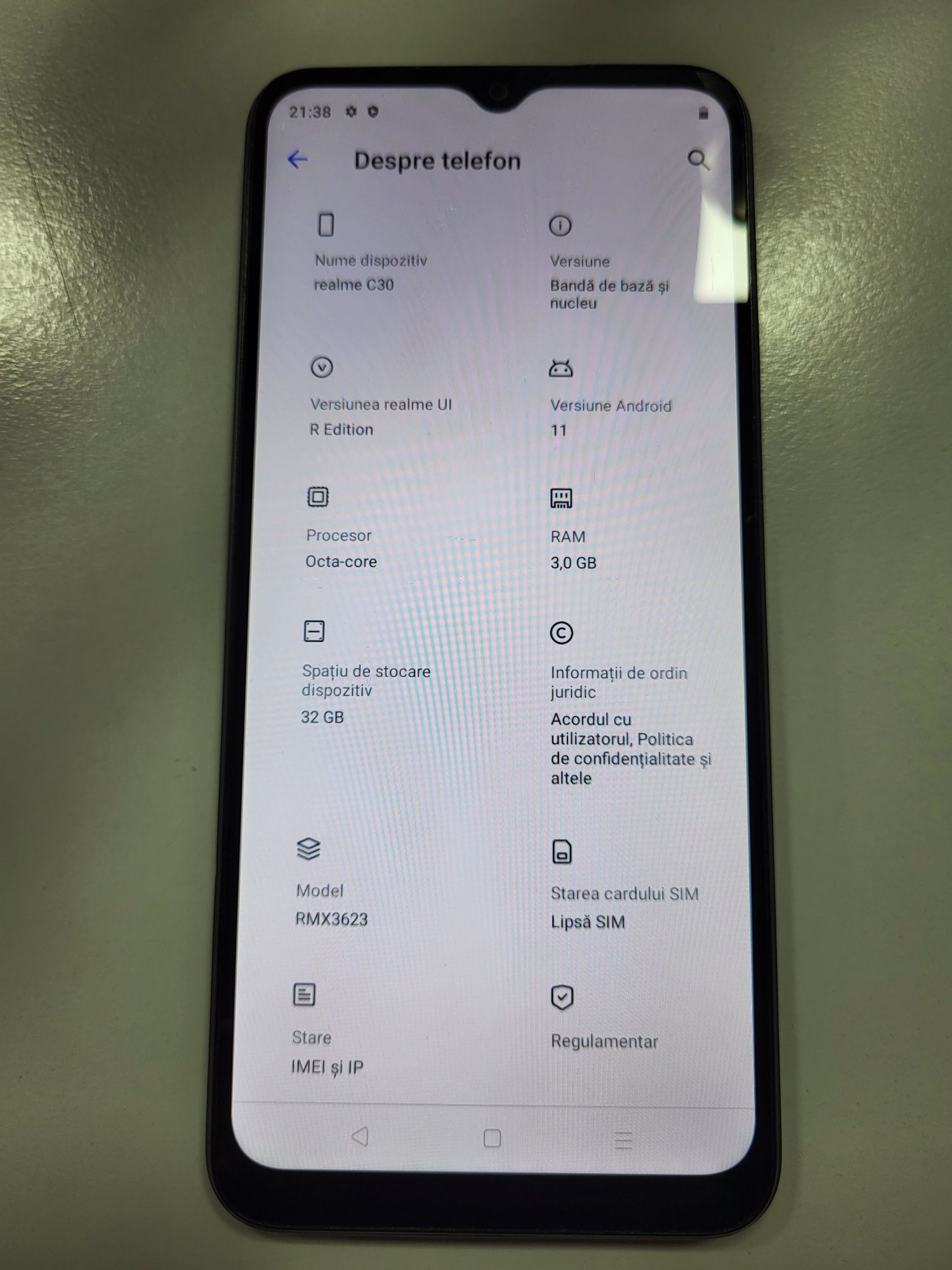 Telefon Realme C30 Black Dual SIm ca Nou Impecabil