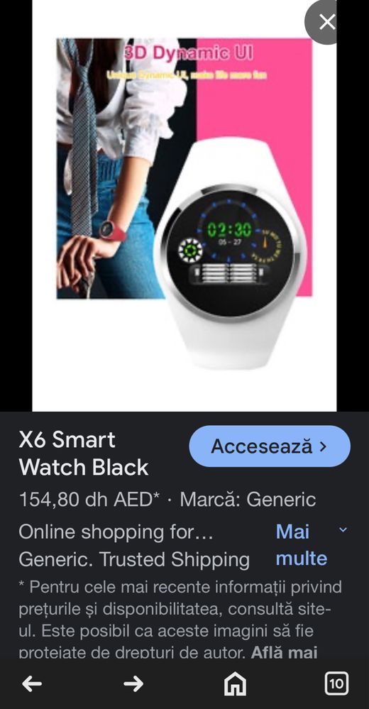Bratara fitness Generic X6 Smart Watch Black