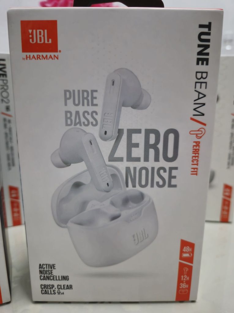 Casti True Wireless JBL Tune Beam, Noise cancelling,Pure Bass,IPX4,Noi