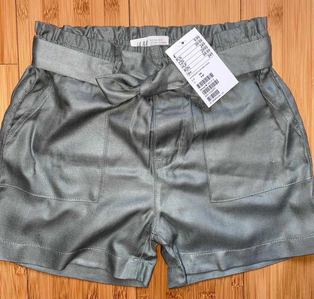 Pantaloni scurti fata moderni H&M verzi vascoza moi 4 ani noi