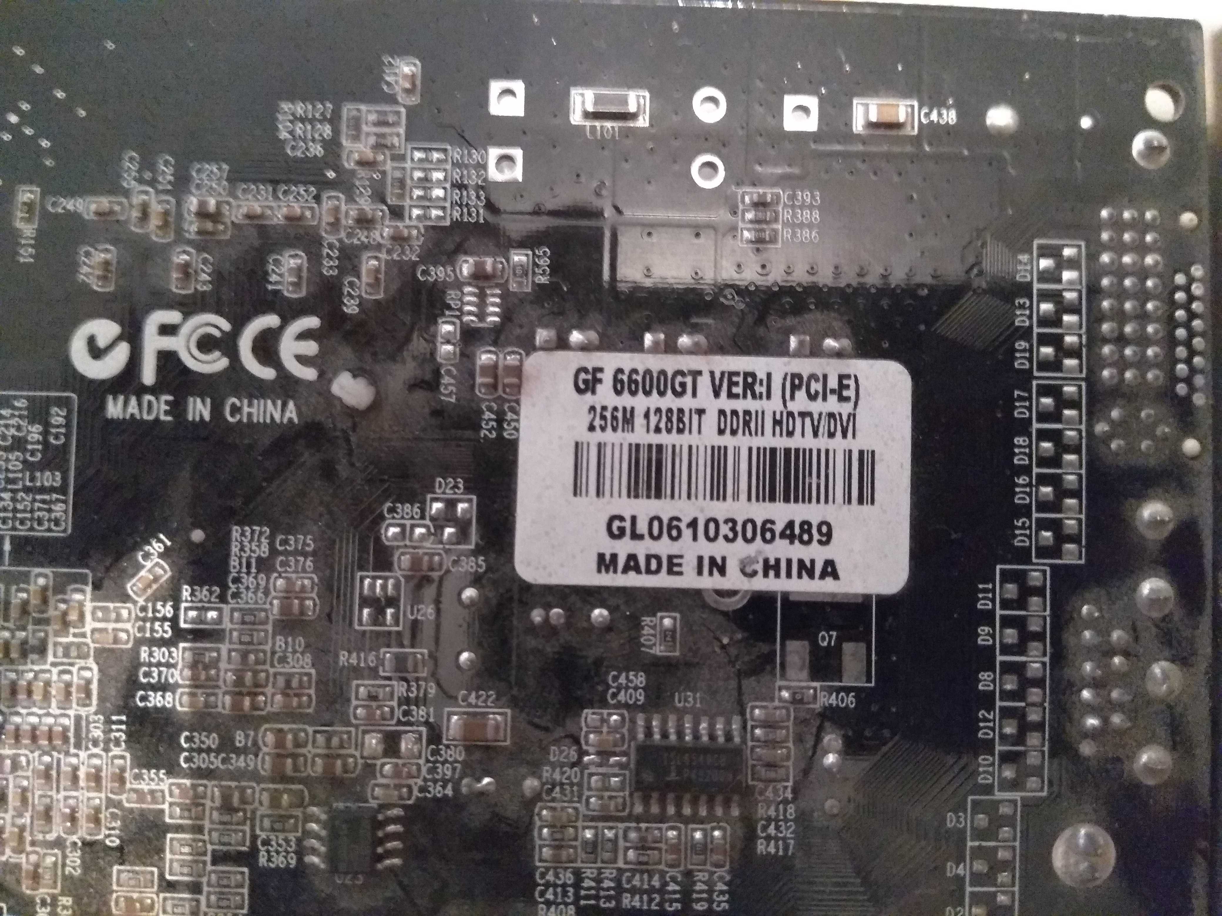 Продам видеокарту GeForce 6600GT 256Mb 128Bit DDR2