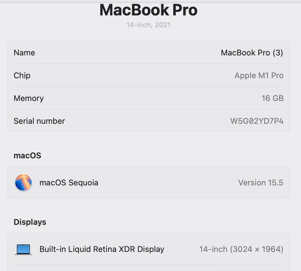 Продавам MacBook Pro 14" M1 Pro / 16GB RAM / 1TB SSD – ОТЛИЧЕН!