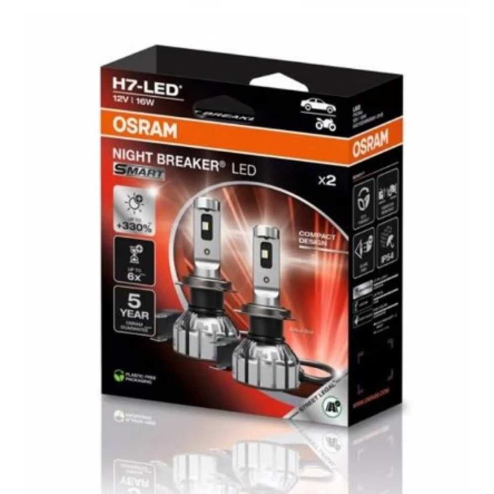 Халогенни крушки H7 Osram Night Breaker Led Smart + 330%, комплект