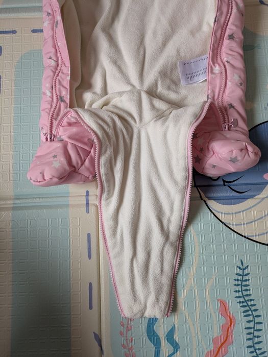 Розов зимен бебешки космонавт за новородено