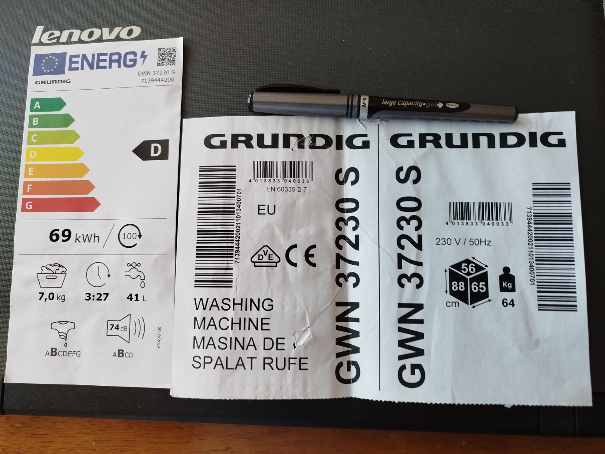 Пералня Grundig GWN,37230S,класА.