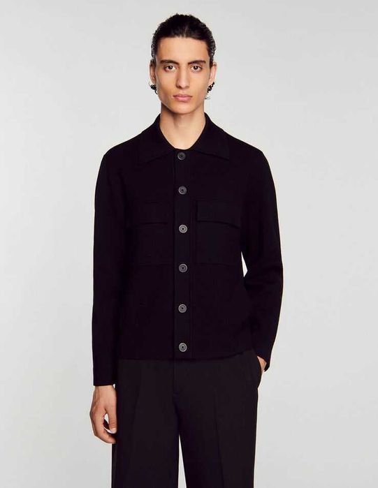 Sandro, Cardigan din tricot Milano New Home, Negru, M