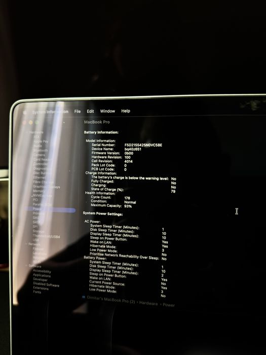 Macbook Pro 16" M1 Pro 16GB RAM, 512GB