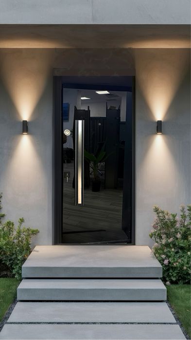 Входна врата за външни условия-Premium black glass