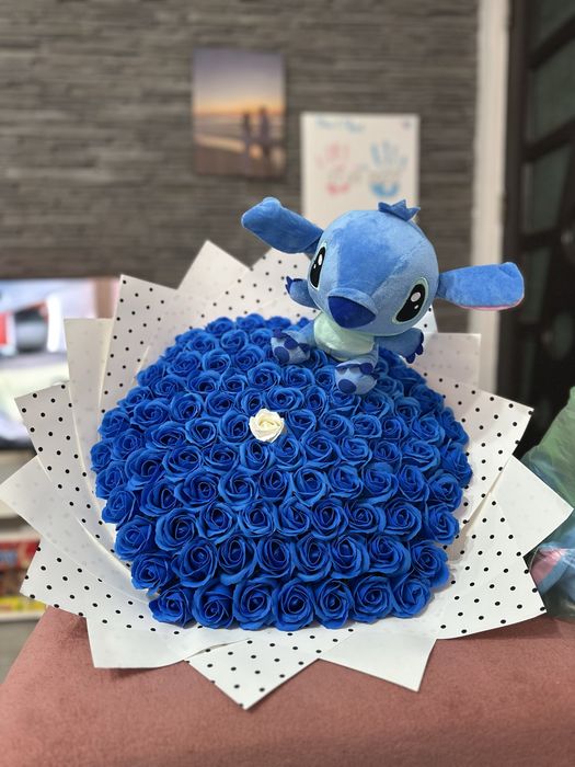 Buchet 101 trandafiri sapun cu stitch