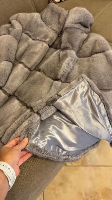 #100 Палто от норка.XL.Actors.Визон.Естествена кожа с косъм.