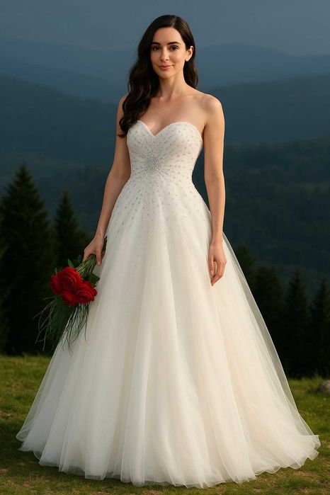 Rochie de mireasa cu crinolina