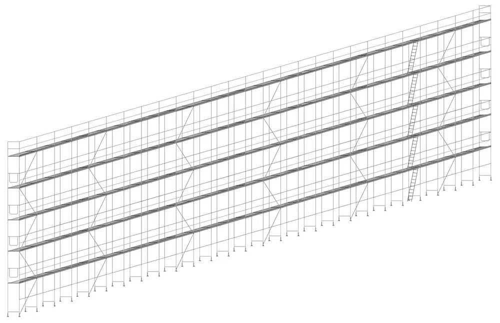 Schela zincată, dimensiune 0,75 m