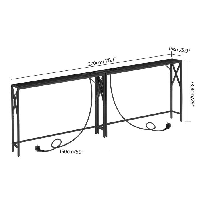 Masa tip consola cu statii de incarcare
