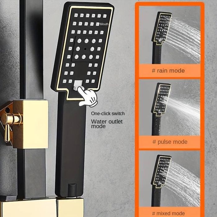 Dus negru auriu design multipla funcționalitate țeavă rotunda