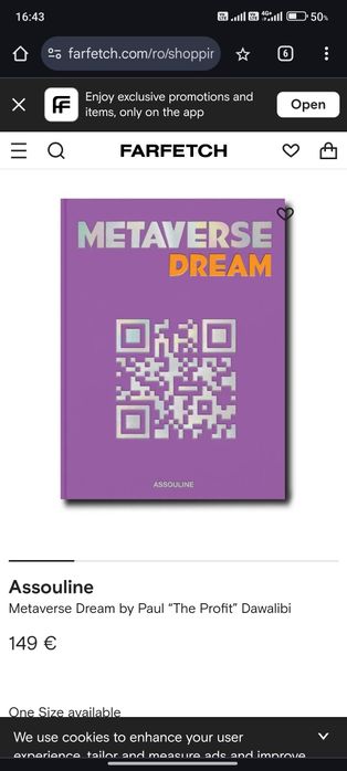 Coffee table book metaverse dream, carte decorațiuni masa de cafea