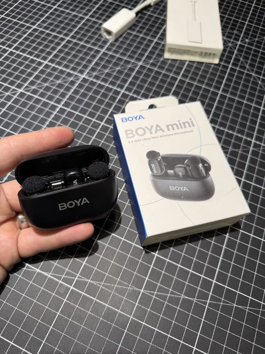 Lavaliera Microfon BOYA Mini Wireless cu adaptor USB-C pentru mobil