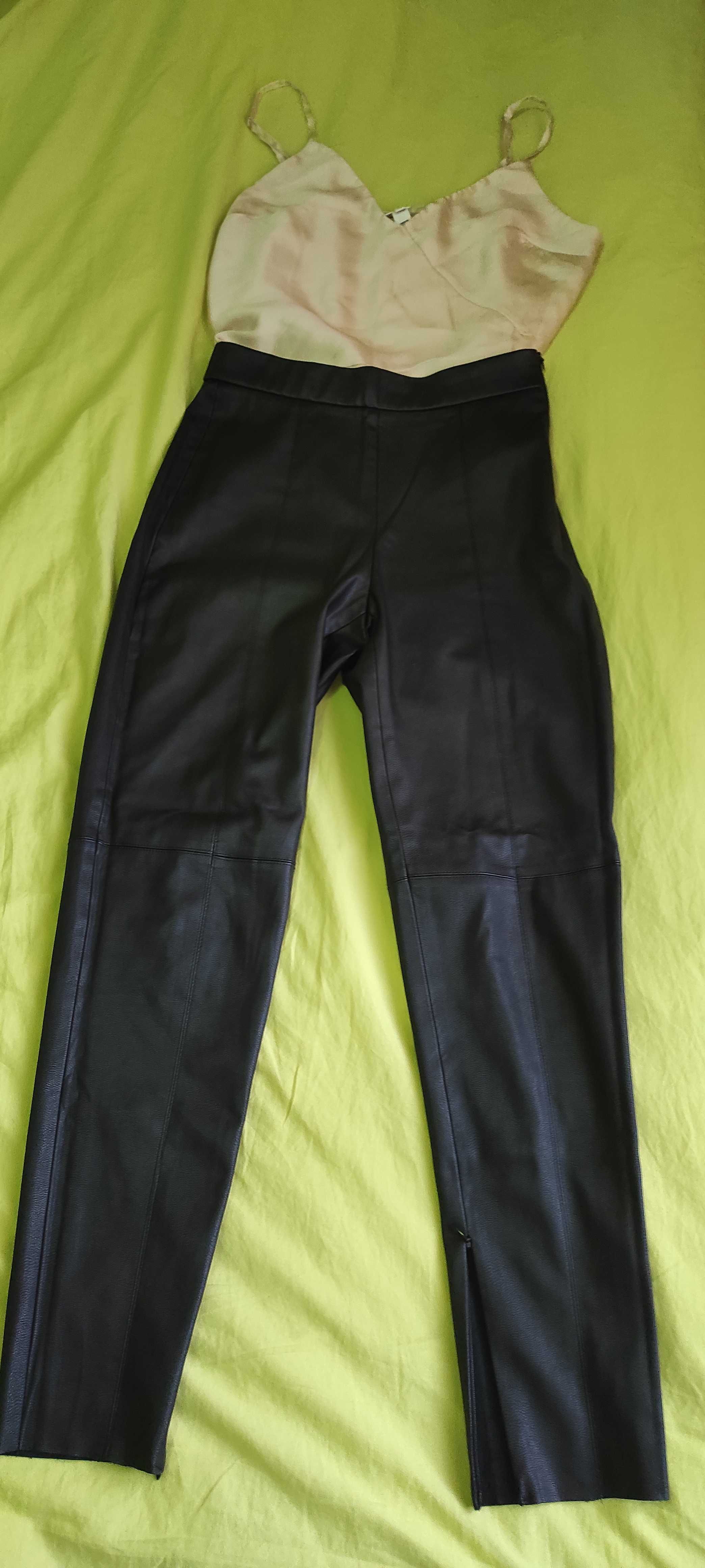 Pantaloni Zara imitație piele, mărimea S, preț 60 lei