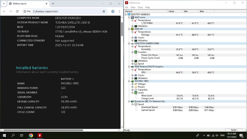 Toshiba Satellite L50D-B 8 GB 240 SSD